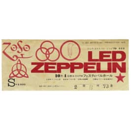 Concert Ticket <br>1972.10.04 <br>Osaka, JP