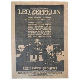 Concert Advertisement <br>1971.09.03 <br>New York, NY (Ad)