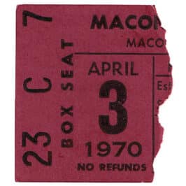 Concert Ticket <br>1970.04.03 <br>Macon, GA