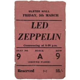 Concert Ticket <br>1971.03.05 <br>Belfast, IE