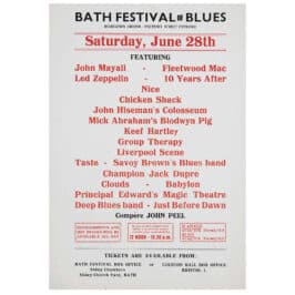 Concert Advertisement <br>1970.06.28 <br>Bath Festival, UK (Handbill) #2