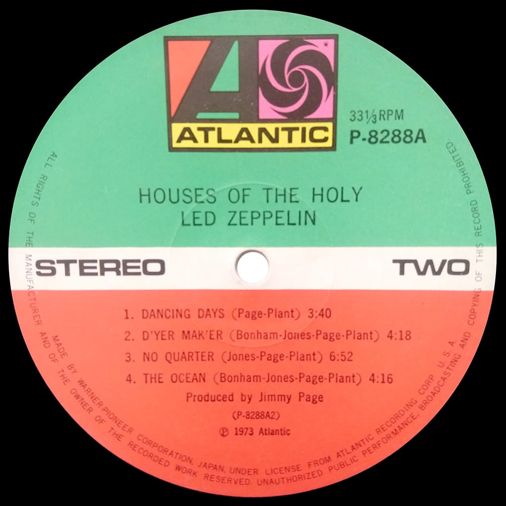 LP <br>Houses of the Holy <br>Japan (P-8288A) V2 - Image 7