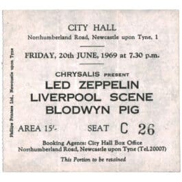 Concert Ticket <br>1969.06.20 <br>Newcastle, UK
