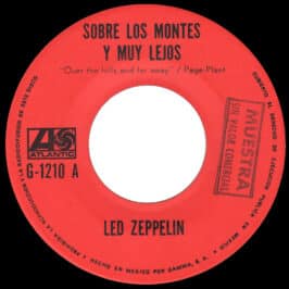 Single <br>Mexico (G-1210) <br>Over The Hills and Far Away / Dancing Days (Promo #1)