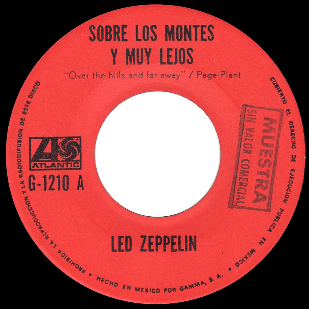 Single <br>Mexico (G-1210) <br>Over The Hills and Far Away / Dancing Days (Promo #1)