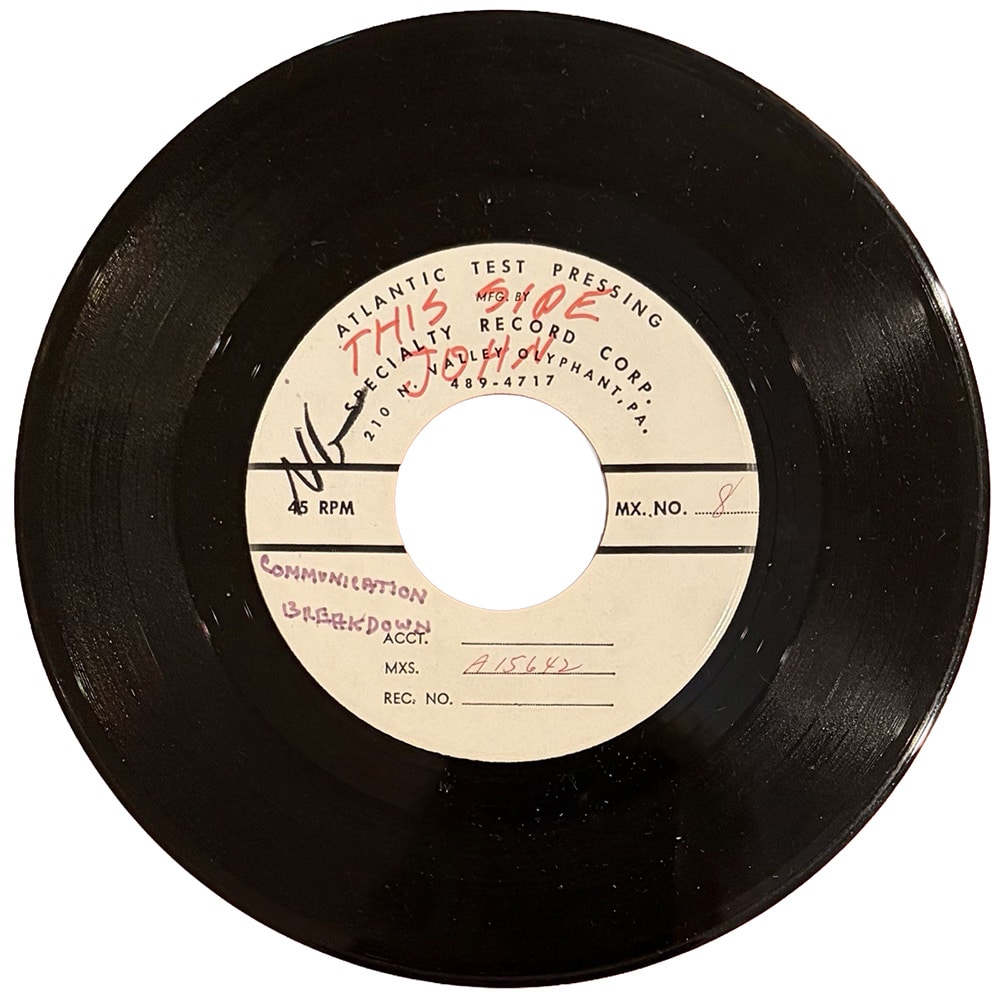 Single <br>USA (45-2613) <br>Good Times Bad Times / Communication Breakdown, Stereo (Test Pressing #1) - Image 2