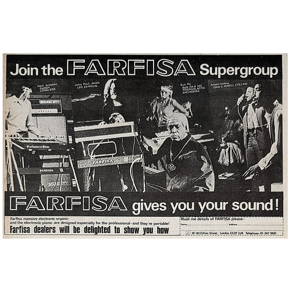 Farfisa (1971) <br>Advertisement (UK)