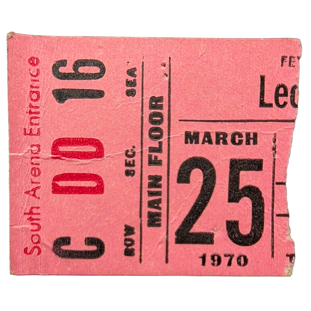 Concert Ticket <br>1970.03.25 <br>Denver, CO