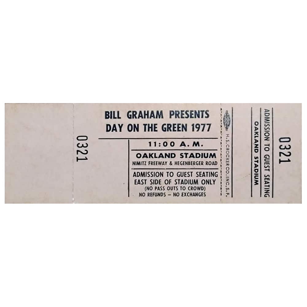 Concert Ticket <br>1977.07.23 <br>Oakland, CA