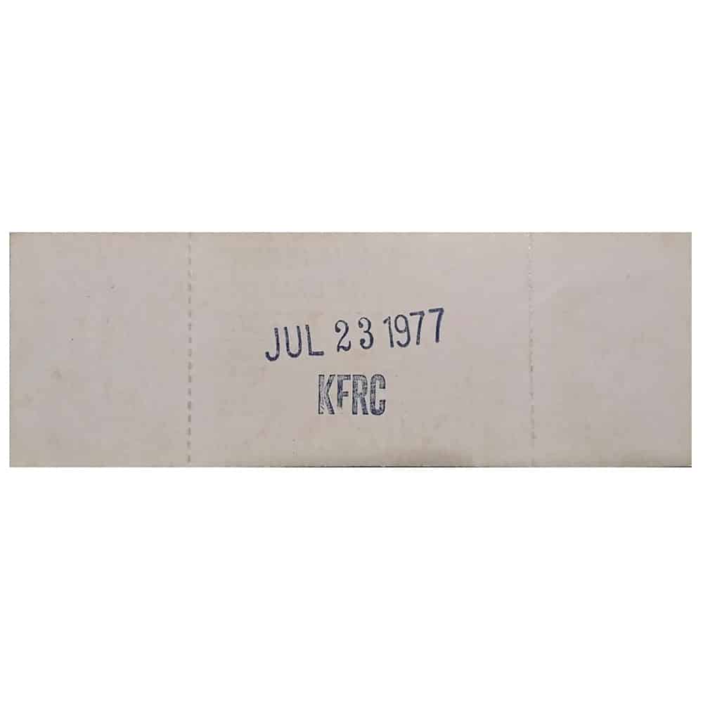 Concert Ticket <br>1977.07.23 <br>Oakland, CA - Image 2