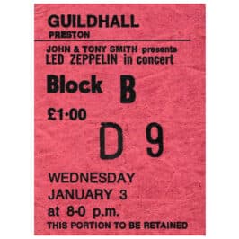 Concert Ticket <br>1973.01.30 <br>Preston, UK