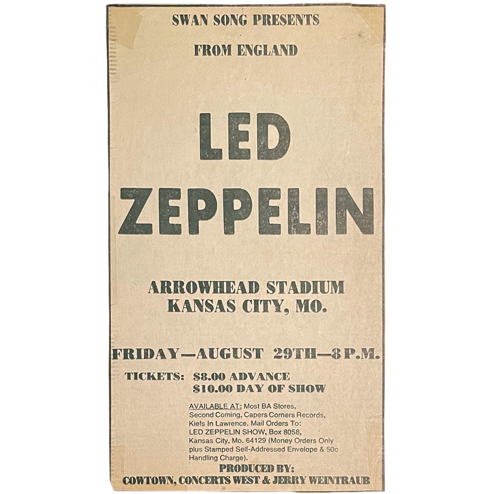 Concert Advertisement <br>1975.08.29 <br>Kansas City, MO (Ad)