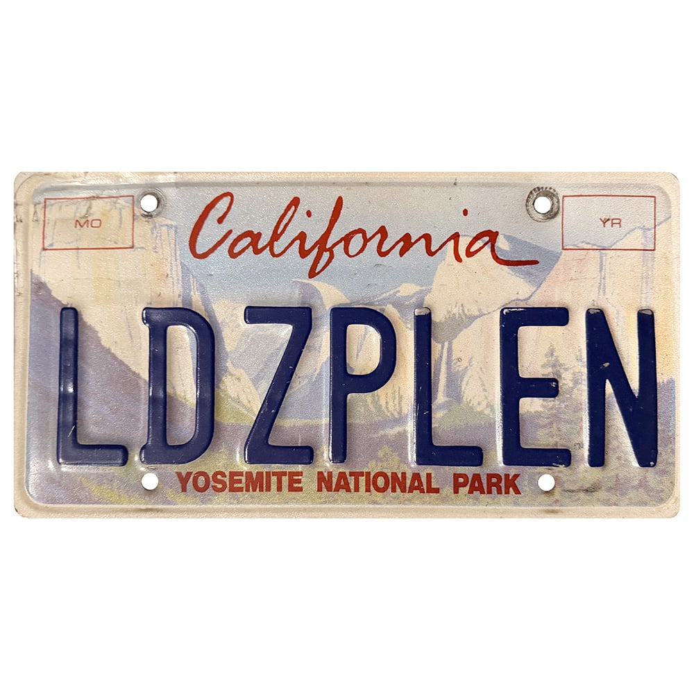License Plate, California