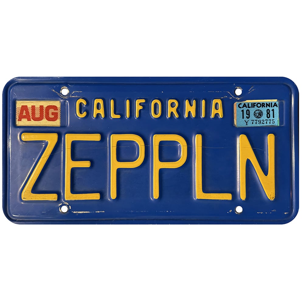 License Plate, California