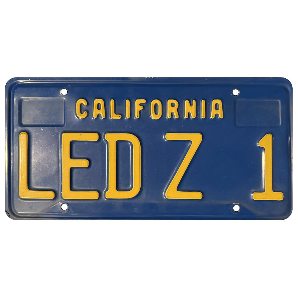 License Plate, California
