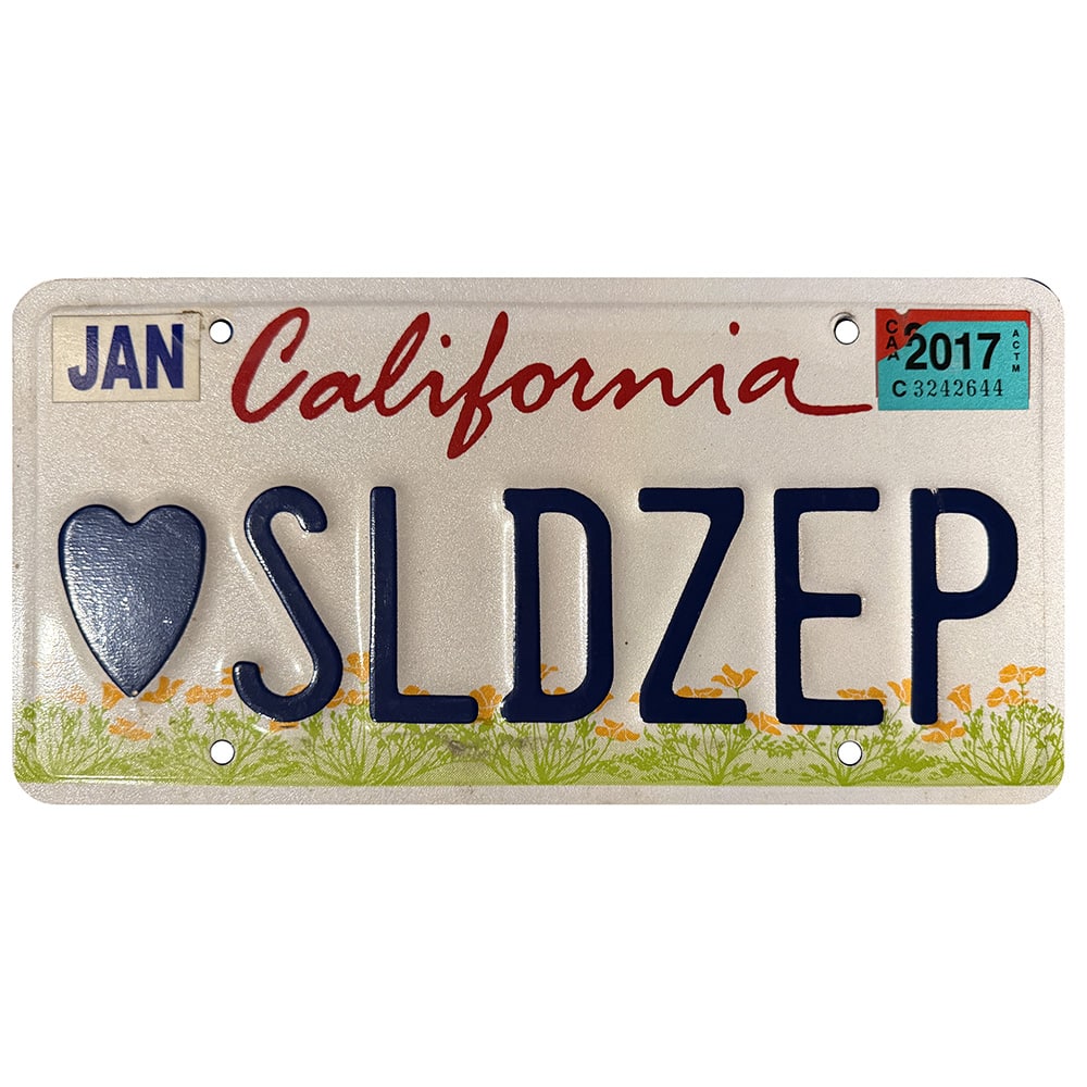 License Plate, California