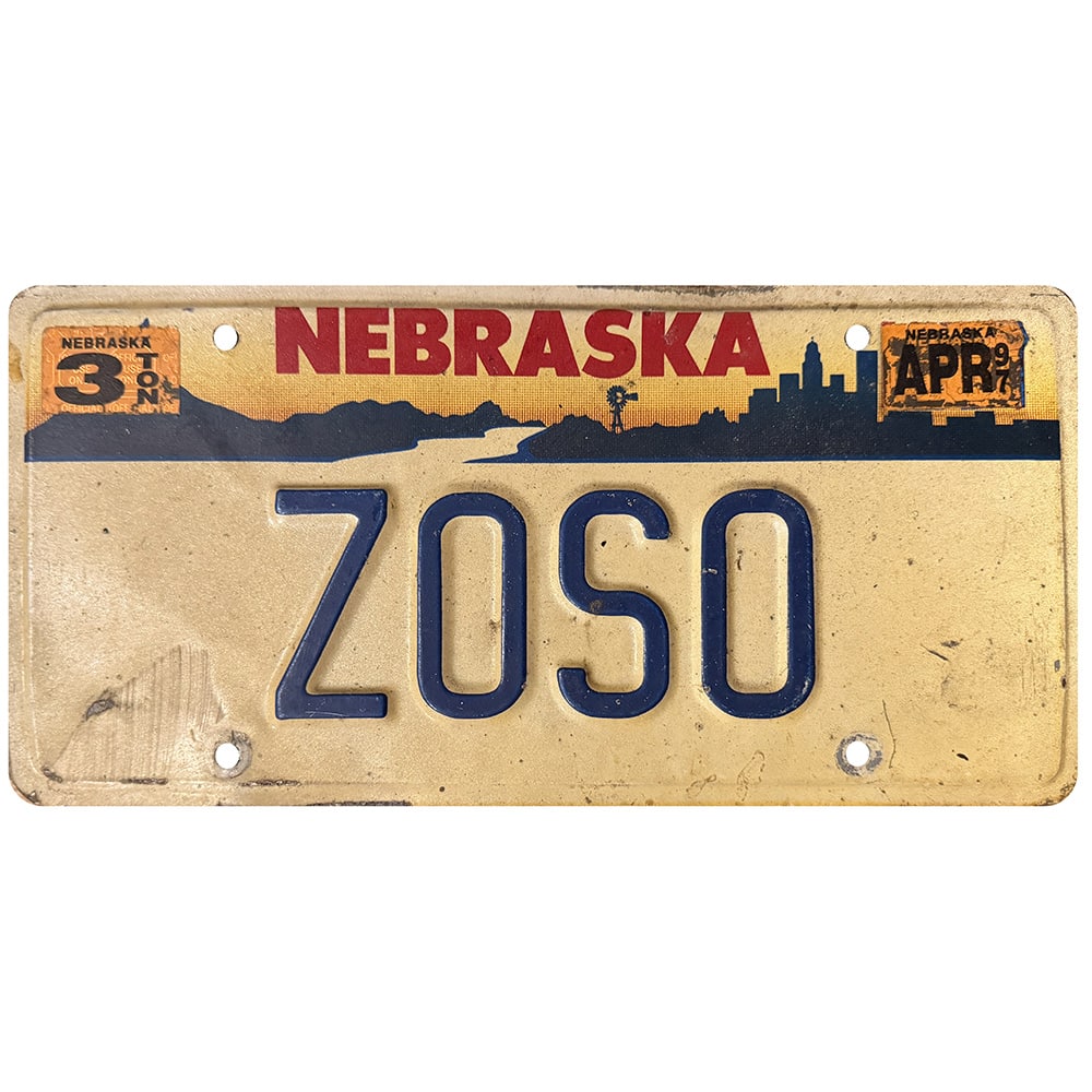 License Plate, Nebraska