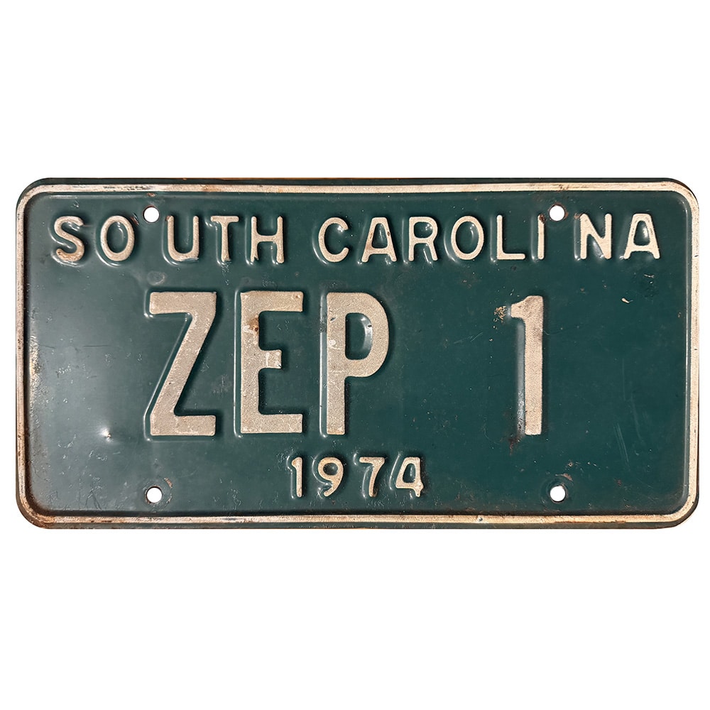 License Plate, South Carolina