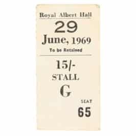 Concert Ticket <br>1969.06.29 <br>London, UK