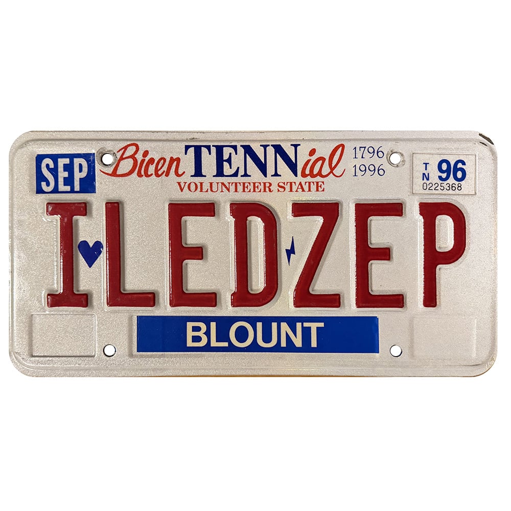License Plate, Tennessee