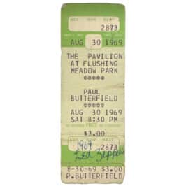 Concert Ticket <br>1969.08.30 <br>New York City, NY