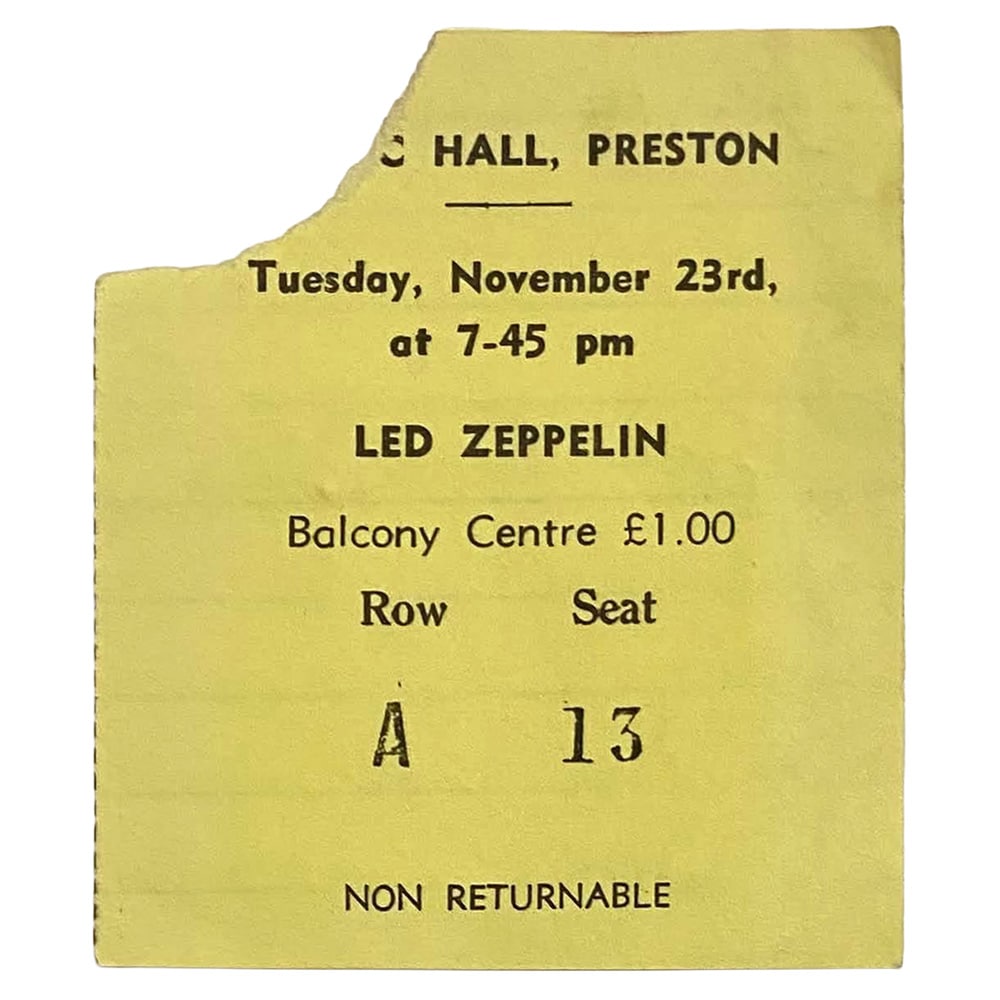 Concert Ticket <br>1971.11.23 <br>Preston, UK