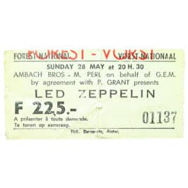 Concert Ticket <br>1972.05.28 <br>Brussels, BE