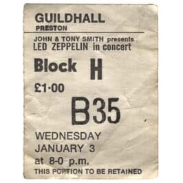 Concert Ticket <br>1973.01.30 <br>Preston, UK